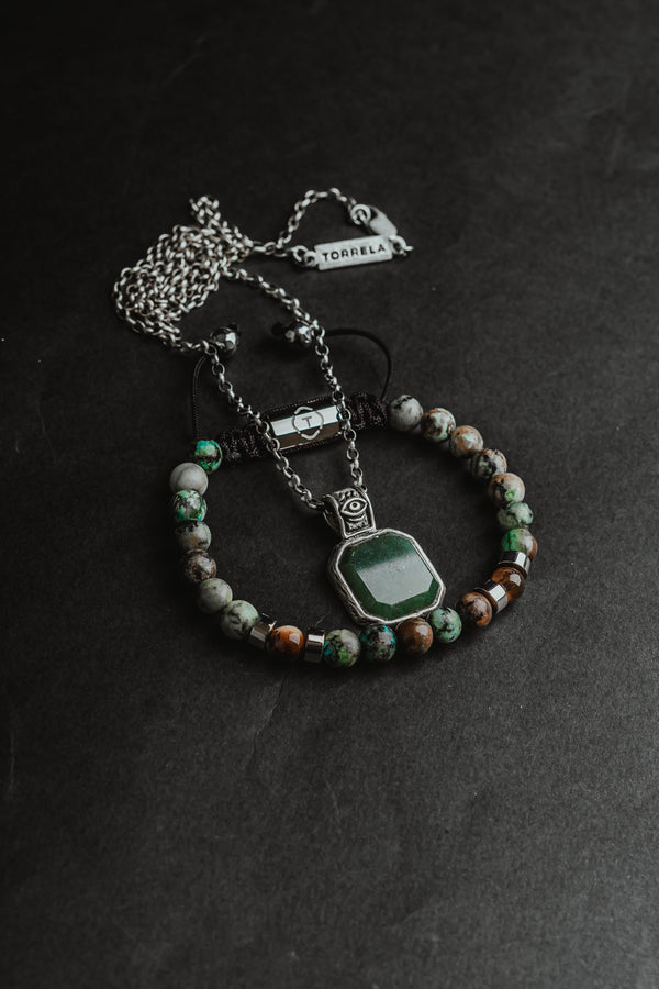 Third Eye &amp; Jade Necklace