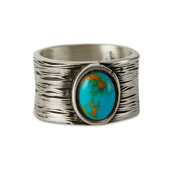 Tubular Ring with Turquoise