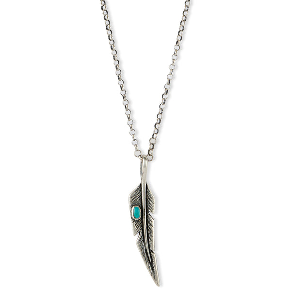 Feather &amp; Onyx Necklace