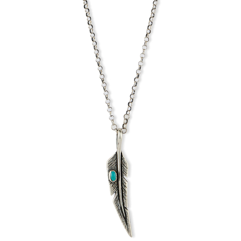 Feather &amp; Onyx Necklace