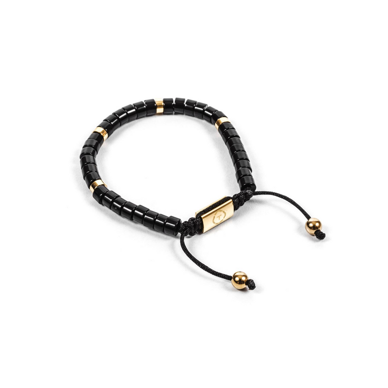 Heishi Onyx GOLD Bracelet