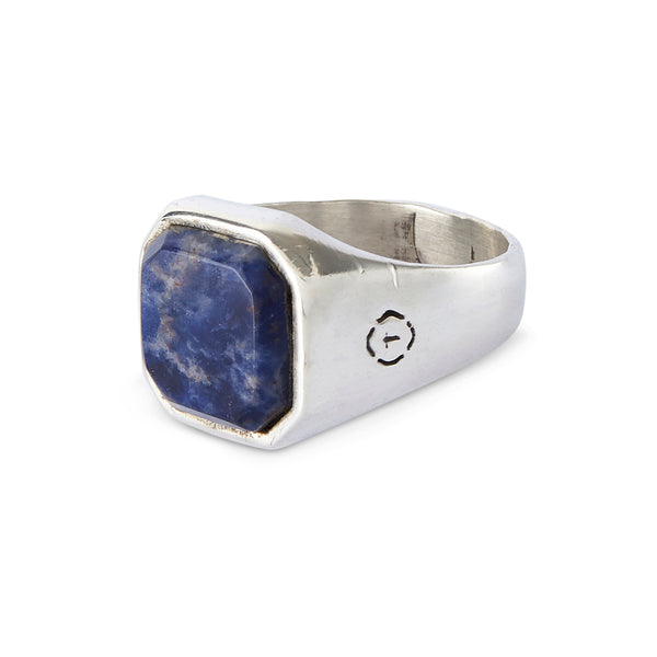 Hexagonal &amp; Lapis Lazuli Ring