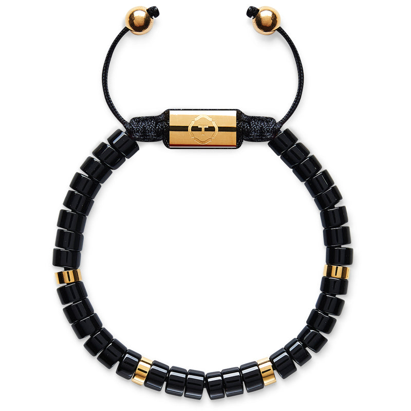 Heishi Onyx GOLD Bracelet
